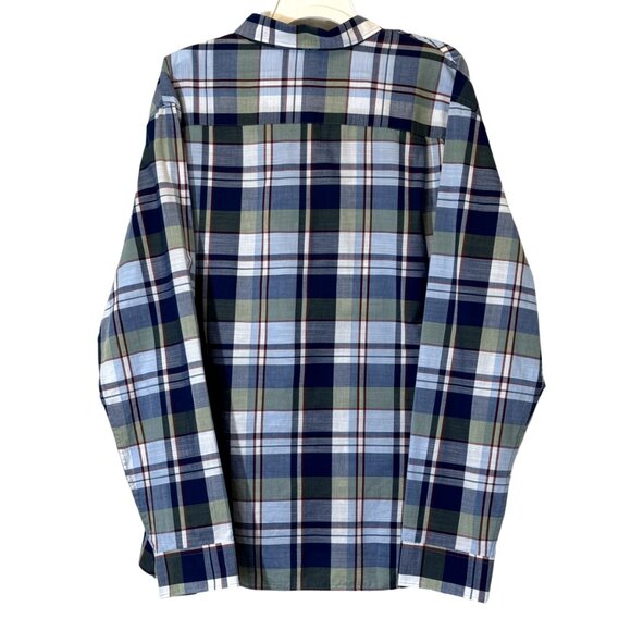 Men’s Blue | Green Plaid Shirt Size XXL - Picture 3 of 4